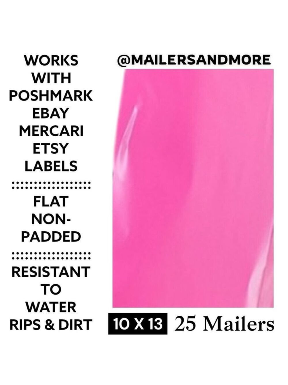 25 10X13 Hot Pink Poly Mailers ( PRICE IS FIRM ) - Picture 3 of 6